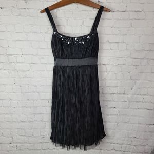 Hato. Black pleated dress. Sz Sm.